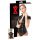LATEX - ritssluiting, korte mouwen dames top (zwart) - 2XL