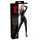 LATEX - Zwarte lange mouwen damesoverall - L