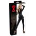 LATEX - Zwarte lange mouwen damesoverall - L