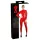 Late X dames catsuit met lange mouwen (rood)