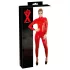 Late X dames catsuit met lange mouwen (rood)