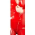 Late X dames catsuit met lange mouwen (rood)
