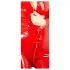 Late X dames catsuit met lange mouwen (rood) - S