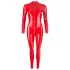 Late X dames catsuit met lange mouwen (rood) - L