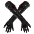 LATEX - lange unisex handschoenen - zwart - XL