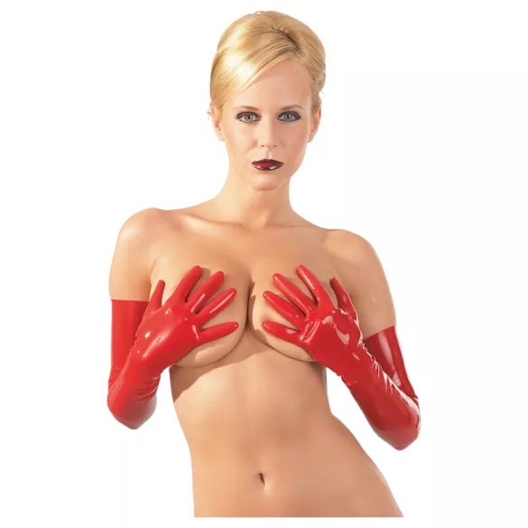 LATEX - lange unisex handschoenen - rood