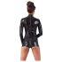 LATEX - Open, Lange Mouwen Korte Jumpsuit (Zwart)