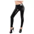Latex legging met rits (zwart) - S