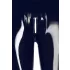 Latex legging met rits (zwart) - S