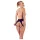 LATEX - open slip dames - zwart latex - maat S-L