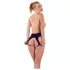 LATEX - open slip dames - zwart latex - maat S-L