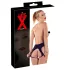 LATEX - open slip dames - zwart latex - maat S-L