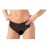 LATEX - volledig open damesstring - zwart (S-L)