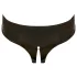 LATEX - open slip dames - zwart latex - maat S-L