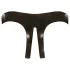 LATEX - open slip dames - zwart latex - maat S-L