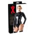 LATEX - damesbody met lange mouwen (zwart) - M