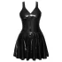 LATEX - minijurk met ruchrok (zwart)