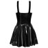 LATEX - Mini Jurk met Ruches Rok (zwart)