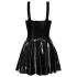 LATEX - minijurk met ruchrok (zwart)