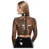 Late X transparante latex top (transparant-zwart)