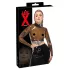 Late X transparante latex top (transparant-zwart)