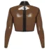 Late X transparante latex top (transparant-zwart)