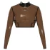 Late X transparante latex top (transparant-zwart)