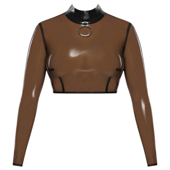 LATEX - latex top - doorschijnend - zwart - M