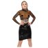 LATEX - latex top - doorschijnend - zwart - L