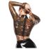 LATEX - doorzichtige latex top (doorzichtig-zwart) - S-L - XL