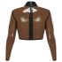 LATEX - doorzichtige latex top (doorzichtig-zwart) - S-L - XL