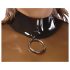 LATEX - doorzichtige latex top (doorzichtig-zwart) - S-L - XL