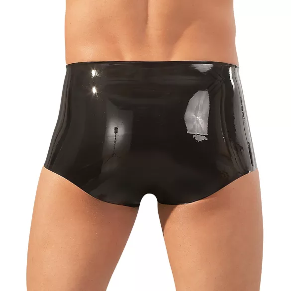 Latex boxershort + penismanchet (zwart)