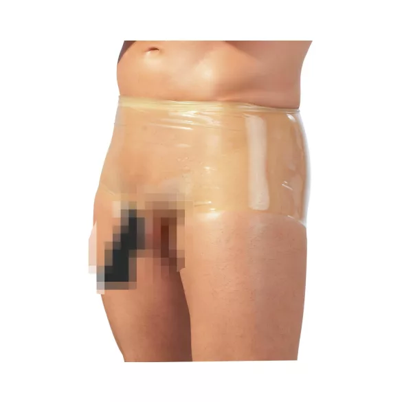 Latex boxer + penishuls (natuurkleur)