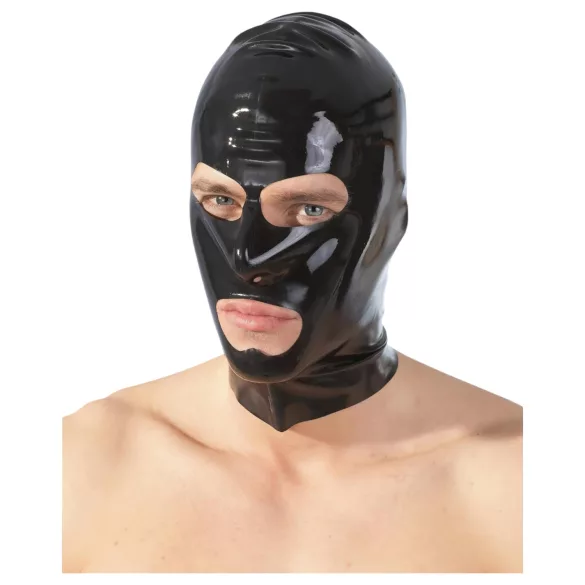 LATEX - zuigmasker - zwart - latex