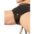 LATEX - dames slip met inwendig condoom (zwart) - XL