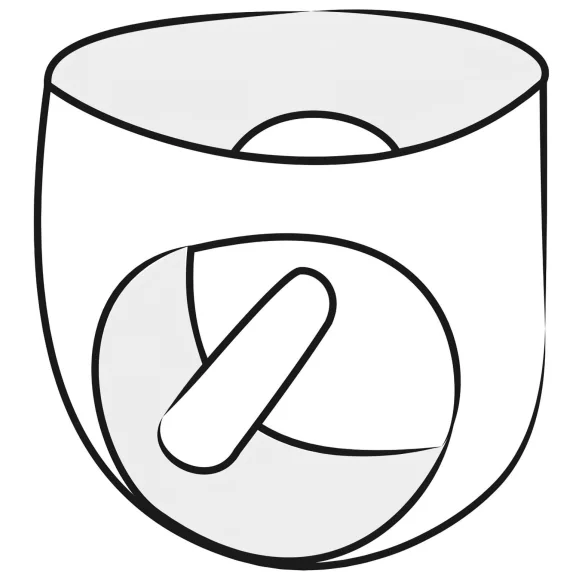 LATEX - heren slip - interne penis en anale dildo - latex zwart
