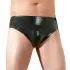 Late X heren slip met interne penis en anale dildo (zwart) - XL