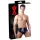 Late X heren slip met ingebouwde kegelvormige anaal dildo (zwart) - XL