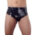Late X heren slip met ingebouwde kegelvormige anaal dildo (zwart) - XL