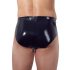 LATEX - heren ondergoed met interne conische anale dildo (zwart) - XL