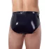 Late X heren slip met ingebouwde kegelvormige anaal dildo (zwart) - XL