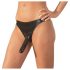 LATEX - ondergoed met externe dildo - zwart (S-L)