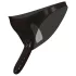 Late X zwarte slip met interne en externe dildo (S-L)