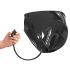 LATEX - dames slip 2 stuks met opblaasbare interne dildo's (zwart) - L