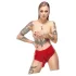 LATEX - slip met levensechte dildo (rood)