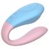 Mrow 03 - oplaadbare, waterdichte duo-vibrator (blauw-roze)