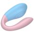 Mrow 03 - oplaadbare, waterdichte duo-vibrator (blauw-roze)