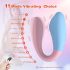 Mrow 03 - oplaadbare, waterdichte duo-vibrator (blauw-roze)