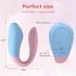 Mrow 03 - oplaadbare waterdichte duo vibrator - blauw/roze